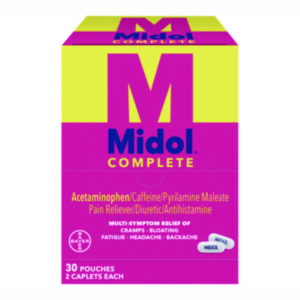 Midol; Complete Menstrual Caplets; Medicines