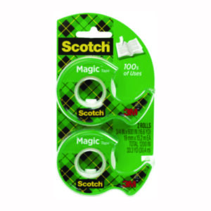 Scotch; Scotch Tape; Magic; Magic Tape; Office Tape; Matte; Matte Tape; Invisible; Invisible Tape; Mending Tape; Home Tape; School Tape; Giftwrapping; Photo Safe; Giftwrap; Dispenser; Dispensered; Refillable