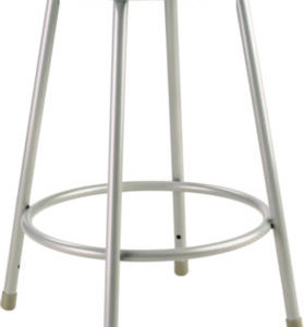 Stool; Metal Stool; Round Stool; Vinyl Stool; Gray Stool; Fixed Height Stool; Science Stool; Lab Stool; Padded Stool