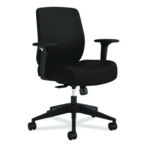 HON; Chair; Chairs; Office Furniture; Furniture; Altern; Upholstered; Mid-Back; Task Chair; Headrest; Black Frame; Arms; Adjustable Arms; Comfort; Style; Affordability; Quality; Ergonomic