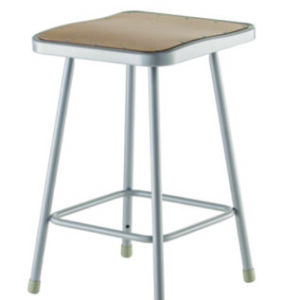 Stool; Metal Stool; Square Stool; Hardboard Stool; Gray Stool; Fixed Height Stool; Science Stool; Lab Stool