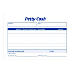 Petty Cash; Receipts