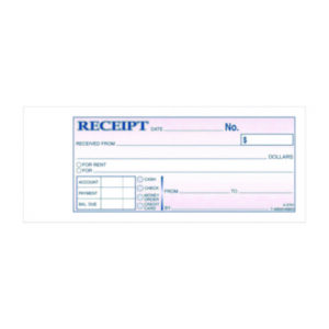 Receipt Book; Rent Receipts; Sales Receipts