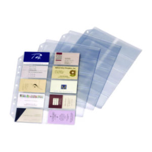 Cardinal Brands; Business Card Refill Pages; 20 Card Capacity; Three-Ring Binder; Sheet Protectors; Credit Card Organizer; Contacts; Files; Addresses; Phone-Numbers; Pages