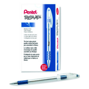 PENTEL; RSVP; R.S.V.P.; Pens; Stick Ballpoint; Stick Ballpoint Pen; Ballpoint; Ball Point; Blue ink; BK91; Retractable; Writing; Instruments; Utensils; Inkers; Schools; Education; Students