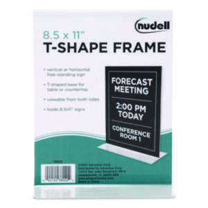 Acrylic Frame; Certificate Holder; Frames; NUDELL; Picture Frames; Sign Holder; T-Frame; Signage; Visual; Graphics; Indicators; Directory; Directories