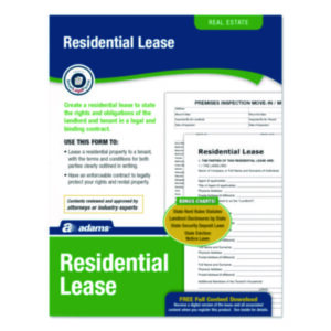 Lease Forms; Residential Leases; Tenants