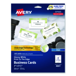 Business Cards; Print to Edge; Clean Edges; Sure Feed