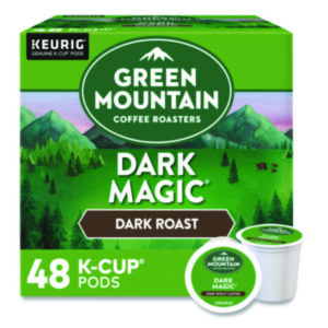 K-Cup; K-Cups; Kcup; Kcups; Keurig Brewing System; Keurig; Beverage; Beverages; Coffee; Single Cup; Dark Magic Extra Bold; GREEN MOUNTAIN; Green Mountain Coffee Roasters Dark Magic Extra Bold Coffee Drinks; Breakrooms; Vending; Hospitality; Lounges