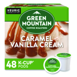 K-Cup; K-Cups; Kcup; Kcups; Keurig Brewing System; Keurig; Beverage; Beverages; Coffee; Single Cup; Caramel Vanilla Cream; GREEN MOUNTAIN; Green Mountain Coffee Roasters Caramel Vanilla Cream Coffee Drinks; Breakrooms; Vending; Hospitality; Lounges