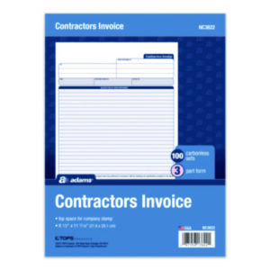 Contractors Invoices; Receipts; Work Order Forms