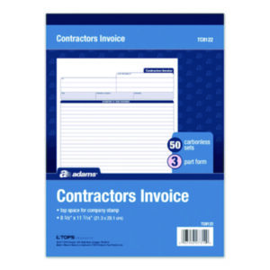 Contractors Invoices; Invoice Forms; Invoice