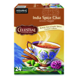 K-Cup; K-Cups; Kcup; Kcups; Beverage; Beverages; Celestial Seasonings; India Spice Chai Tea India Spice Chai Tea; Chai Tea; Chai Tea Tea; Black Tea; Keurig; Keurig Brewing System; Celestial Seasonings India Spice Chai Tea Drinks; Breakrooms; Vending; Hospitality; Lounges