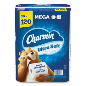 Ultra Soft; Bathroom Supplies; Bathroom Tissue; Charmin; Paper Goods/Dispensers; PROCTER & GAMBLE; Toilet Paper; Toilet Tissue; Cotton; Dry Goods; Facility; Nurse&apos;s Office; Colds