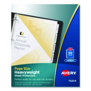 25 Protectors per Pack; AVERY; Clear; Heavy-Gauge; Large Capacity; Looseleaf; Multi-Page Capacity; Polypropylene; Protector; Ring Binder; Sheet; Sheet Protectors; Top-Loading; AVERY; Easy Load Top Loading Polypropylene Sheet Protectors; Sheet Protector; AVERY; Easy Load Top Loading Polypropylene Sheet Protectors; Sheet Protector; Sleeves; Transparent; Sheaths; Storage; Filing; Protection