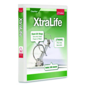 View; Binder; View Binder; D-ring; Slant-D; ring binder; Slant-D ring; presentation; ClearVue; Clearview; XtraLife; xtralife; Slant-D; Locking D Ring; TOPS; binders