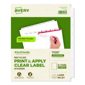 Avery; Index Dividers; Index Dividers-Customizable; 8 Tab; Eight Tab; 8 tab; index dividers; eight tab; Recordkeeping; Filing; Systems; Cataloging; Classification