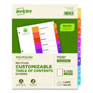 Avery; Ready Index; Punched Index; Binder; Recordkeeping; Filing; Systems; Cataloging; Classification