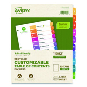 Avery; Ready Index; Punched Index; Binder; Recordkeeping; Filing; Systems; Cataloging; Classification