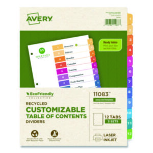 Avery; Ready Index; Punched Index; Binder; Recordkeeping; Filing; Systems; Cataloging; Classification