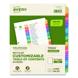 Avery; Ready Index; Punched Index; Binder; Recordkeeping; Filing; Systems; Cataloging; Classification