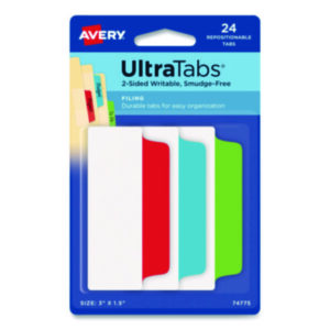 Avery; Respositionable Tab; Filing; Labeling; Indicators; Directories; Arranging; Files; Identification