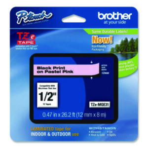 Brother P-Touch; TZe; Labeling Tape; Pink