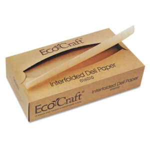 EcoCraft Interfolded Soy Wax Deli Sheets; Scale Sheets; Basket Liners; Take-Out; Breakrooms; Cling Wrap; Clingwrap; Kitchens; Restaurants; Storage