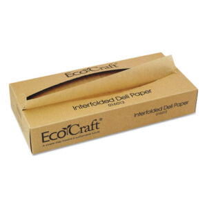 EcoCraft Interfolded Soy Wax Deli Sheets; Scale Sheets; Basket Liners; Take-Out; Breakrooms; Cling Wrap; Clingwrap; Kitchens; Restaurants; Storage