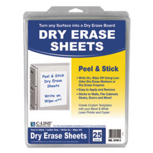 Board; Boards; C-LINE; Dry Erase Board; Dry Erase Sheets; Self-Adhesive Sheets; Self-Stick Dry Erase Sheets; Classrooms; Schools; Education; Meeting-Rooms; Teachers