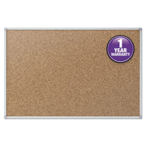 Economy Cork Board; 36 x 24; QUARTET; Aluminum Frame; Board; Boards; Bulletin Board; Classrooms; Schools; Education; Meeting-Rooms; Teachers