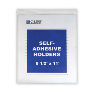 8 1/2 x 11 Insert Size; C-LINE; Clear Envelope; Clear Protective; Envelope; Holder; Jacket; Job Ticket; Job Ticket Holder; Job/Shop; Protector; Self-Adhesive Pockets; Self-Stick Back; Sheet Protectors; Shop Ticket; Shop Ticket Holders; Ticket Holder; Tickets; Vinyl Envelope; Sleeves; Transparent; Sheaths; Storage; Filing; Protection