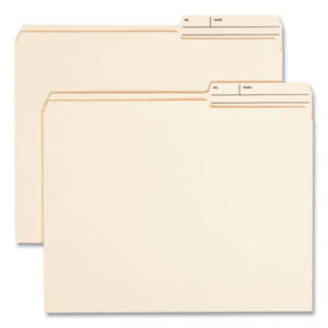 2/5 Cut Tabs; Double-Ply Top; File Folders; Guide Height; Guide Height Systems Folders; Letter Size; Manila; Printed Tab; Recycled Product; SMEAD; Manilla; Sleeves; Sheaths; Shells; Ordering; Storage; Files